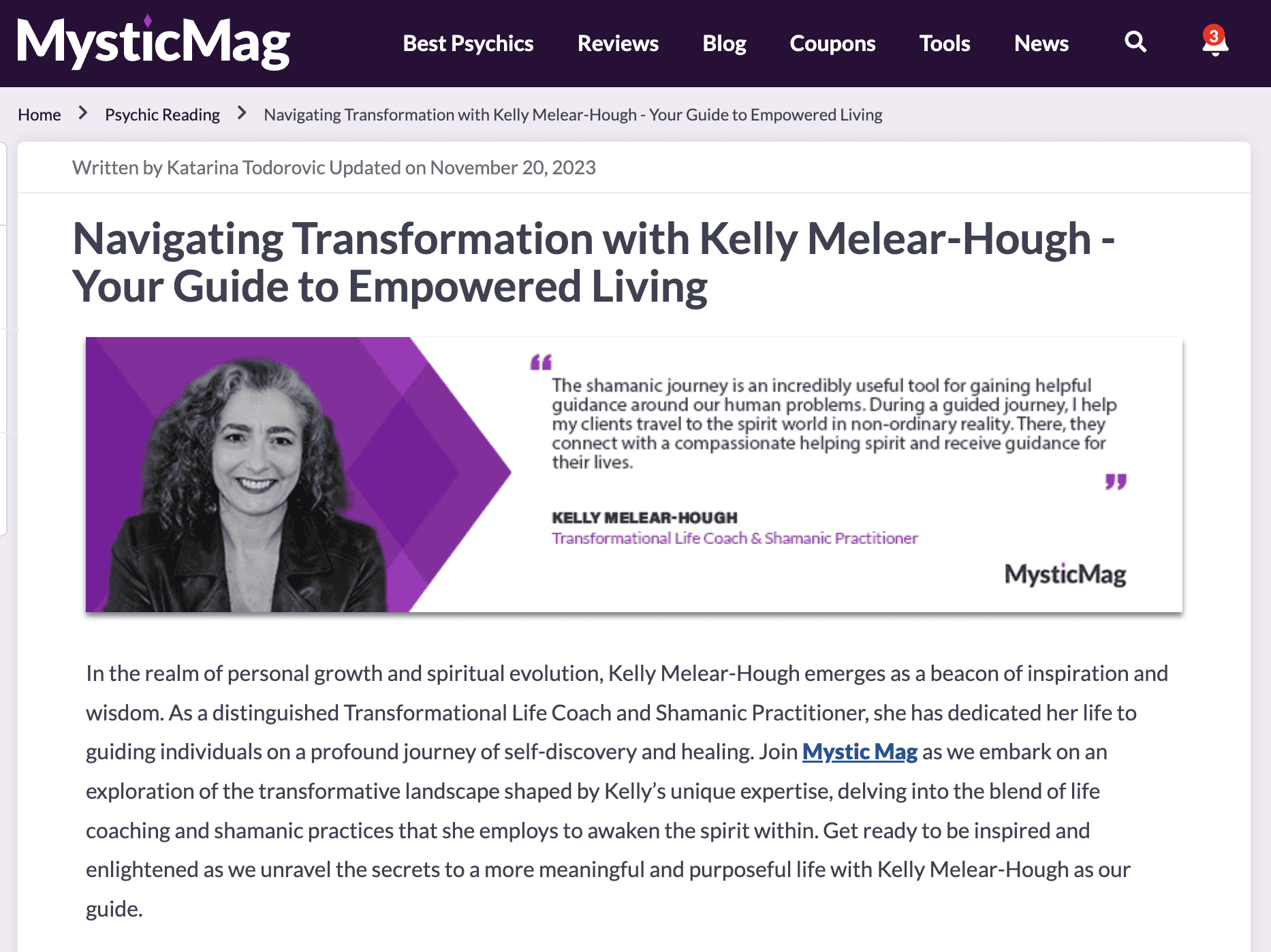 mystic mag article kelly melear